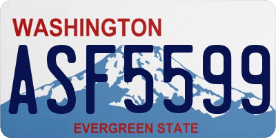 WA license plate ASF5599