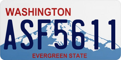 WA license plate ASF5611