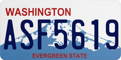 WA license plate ASF5619