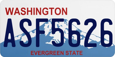 WA license plate ASF5626