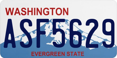 WA license plate ASF5629