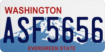 WA license plate ASF5656