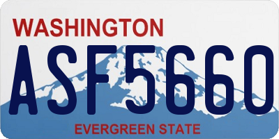 WA license plate ASF5660