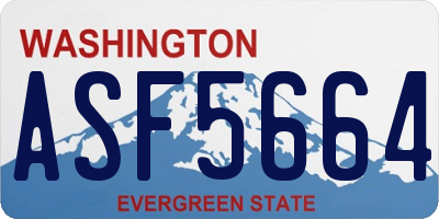 WA license plate ASF5664