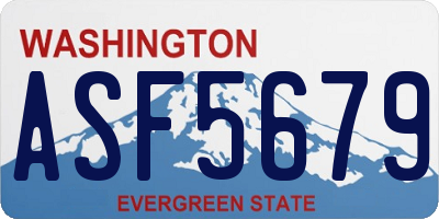 WA license plate ASF5679