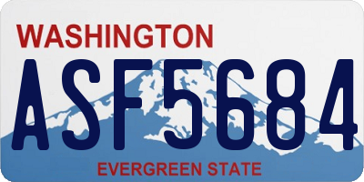 WA license plate ASF5684