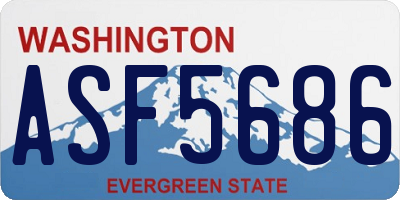 WA license plate ASF5686
