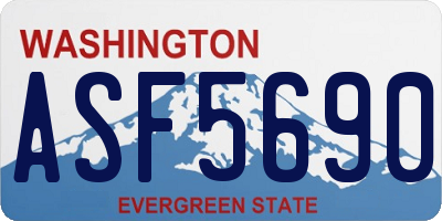 WA license plate ASF5690