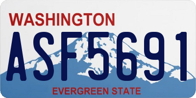 WA license plate ASF5691