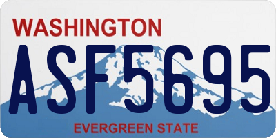 WA license plate ASF5695