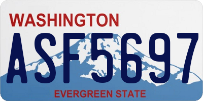 WA license plate ASF5697