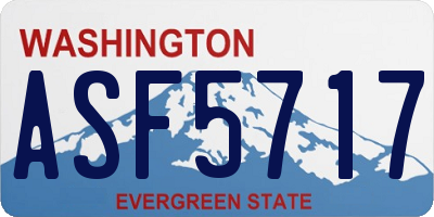 WA license plate ASF5717
