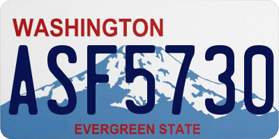 WA license plate ASF5730