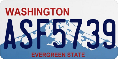 WA license plate ASF5739