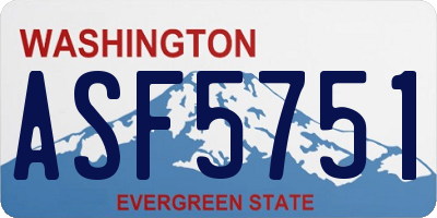 WA license plate ASF5751