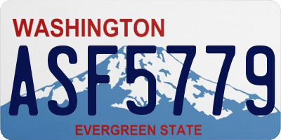 WA license plate ASF5779