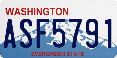 WA license plate ASF5791