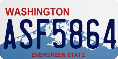WA license plate ASF5864