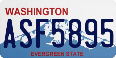 WA license plate ASF5895