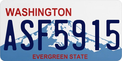 WA license plate ASF5915