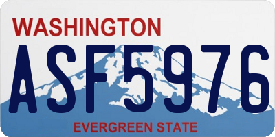 WA license plate ASF5976
