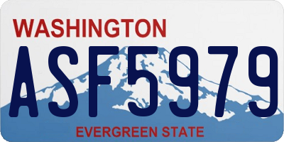 WA license plate ASF5979