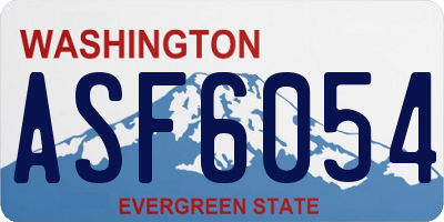 WA license plate ASF6054