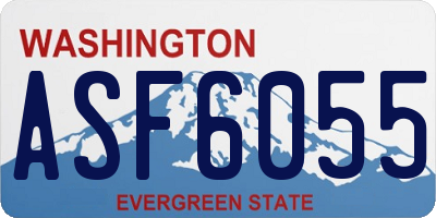 WA license plate ASF6055