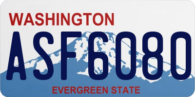 WA license plate ASF6080