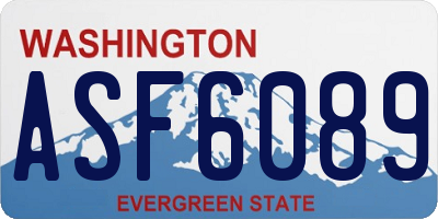 WA license plate ASF6089