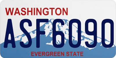 WA license plate ASF6090