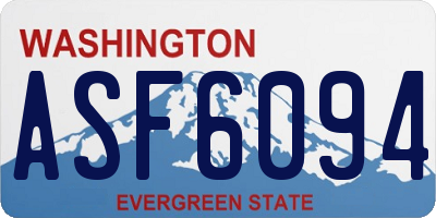 WA license plate ASF6094