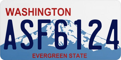 WA license plate ASF6124