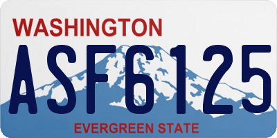 WA license plate ASF6125