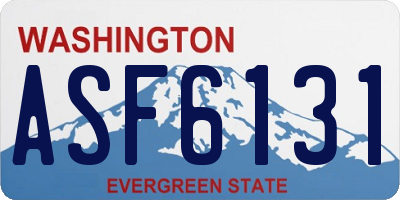 WA license plate ASF6131