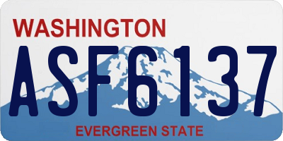 WA license plate ASF6137