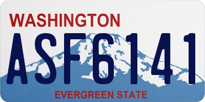 WA license plate ASF6141