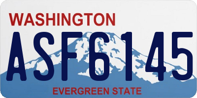 WA license plate ASF6145