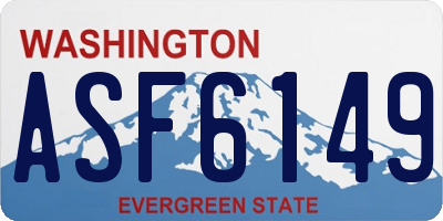 WA license plate ASF6149