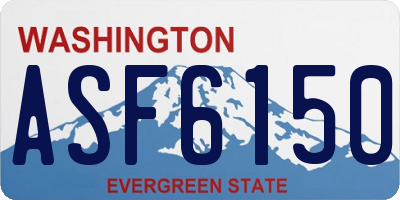 WA license plate ASF6150