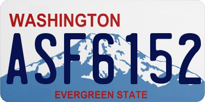 WA license plate ASF6152
