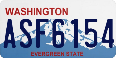 WA license plate ASF6154