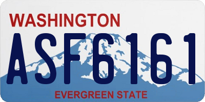 WA license plate ASF6161