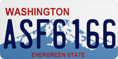 WA license plate ASF6166