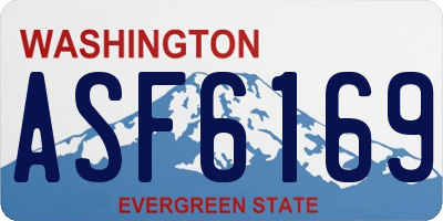 WA license plate ASF6169