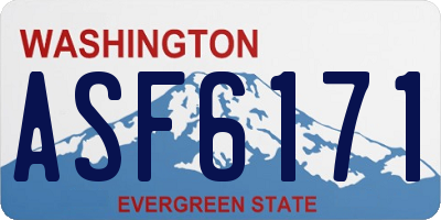 WA license plate ASF6171