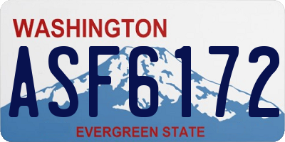 WA license plate ASF6172