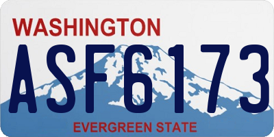 WA license plate ASF6173