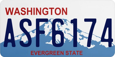 WA license plate ASF6174