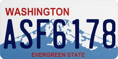 WA license plate ASF6178